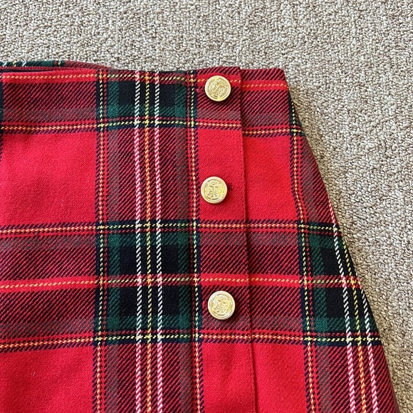 TALBOTS SKIRT RED PLAID SIZE 4 P - Picture 2 of 3